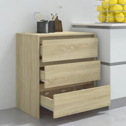 Berkfield Sturdy Sideboard Sonoma Oak 70X41X75 Cm Engineered Wood - thumbnail 8