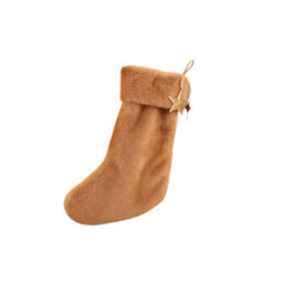Grand Hanging Taupe Faux Fur Stocking - thumbnail 2