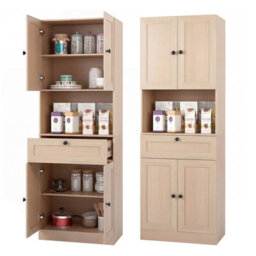 Gainoom 171.5 Cm Tall Bathroom Cabinet Freestanding Storage Cabinet With 4 Doors & 1 Drawer - thumbnail 1