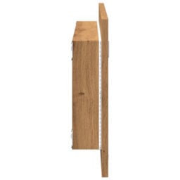 Berkfield Led Bathroom Mirror Artisan Oak 100X8.5X37 Cm Engineered Wood - thumbnail 7