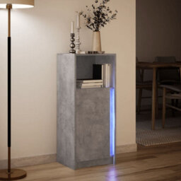 Berkfield Sideboard With Led Concrete Grey 42.5X34X100 Cm Engineered Wood - thumbnail 5