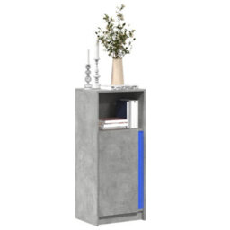 Berkfield Sideboard With Led Concrete Grey 42.5X34X100 Cm Engineered Wood - thumbnail 1