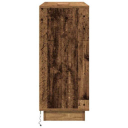 Berkfield Sideboard With Led Old Wood 90X32X75 Cm Engineered Wood - thumbnail 8