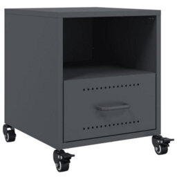 Berkfield Bedside Cabinets 2 Pcs Anthracite 36X39X43.5 Cm Steel - thumbnail 6