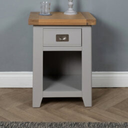 Elm Home And Products Elm Home And Garden Grey Painted Quality Bedside Cabinet Night Stand Table Fully Assembled - thumbnail 4