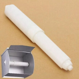 Sisi UK Toilet Paper Holder Roller White Plastic Spring Loaded Toilet Paper Holder Rack Stand Replacement Roller Bathroom Toilet Tissue X2 - thumbnail 5