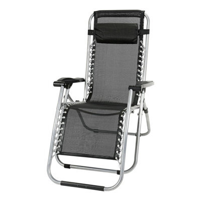 Taylor & Brown Textoline Reclining Garden Chair Beach Sun Lounger Recliner Chairs In Black Weatherproof Textoline - image 1