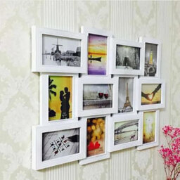 Xample 12 Photo Wall Mounted Collage Picture Frame Multi Modern Photo Frame For 10X15Cm Photos, Horizontal & Vertical Display Lightweight - thumbnail 2