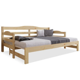 Matteo Natural Pine 3Ft Daybed With Pull-Out Trundle Guest Bed - thumbnail 4