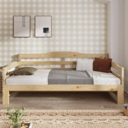 Matteo Natural Pine 3Ft Daybed With Pull-Out Trundle Guest Bed - thumbnail 5