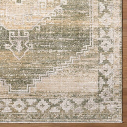 Livabliss Fifth Avenue-Vintage Green Brown Grey Traditional Boho Fringe Living Dining Bedroom Rug 152 X 225 Cm Easy Care, Non Shedding - thumbnail 7