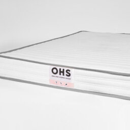 OHS Memory Foam Mattress Luxury Quilted Sprung Comfort, White - King - thumbnail 2