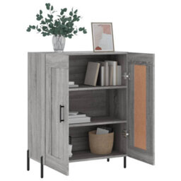 Berkfield Sideboard Grey Sonoma 69.5X34X90 Cm Engineered Wood - thumbnail 4