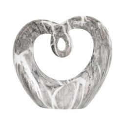 Deenz Decorative Marble Stylish Heart Shape Ornament Grey Contemporary Home Display Units Classical Tabletops 22.3 X 20.6 X 7.6 Cm - thumbnail 3