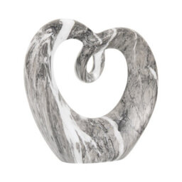 Deenz Decorative Marble Stylish Heart Shape Ornament Grey Contemporary Home Display Units Classical Tabletops 22.3 X 20.6 X 7.6 Cm - thumbnail 2