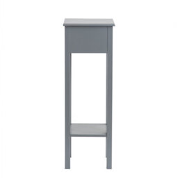 EHC Woodluv Bedside Table, Side Table, Tall Telephone Table, Drawer Storage Unit, End Table, For Bedroom, Living Room, Grey - thumbnail 6