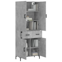 Berkfield Highboard Concrete Grey 69.5X34X180 Cm Engineered Wood - thumbnail 3