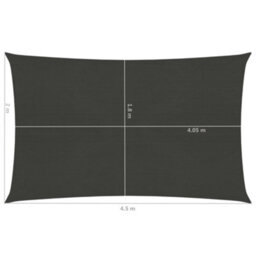 Berkfield Sunshade Sail 160 G/m2 Anthracite 2X4.5 M Hdpe - thumbnail 6