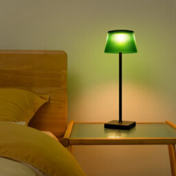 Auraglow Rechargeable Led Table Lamp - Capri - White & Green - thumbnail 9