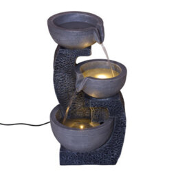 Living And Home Garden 3 Bowl Solar Powered Water Fountain Outdoor Decor - thumbnail 4