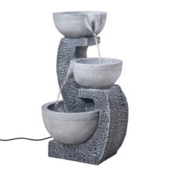 Living And Home Garden 3 Bowl Solar Powered Water Fountain Outdoor Decor - thumbnail 6
