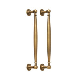 Homestylestore 650 X 750mm Black Grey Wall Mounted Mirrored Door Bathroom Cabinet And Aged Gold T Bar Handles - thumbnail 4