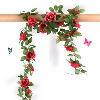 12 Head Artificial Flowers Silk Rose Fake Flower With Stem Wedding Party Bouquet - image 1