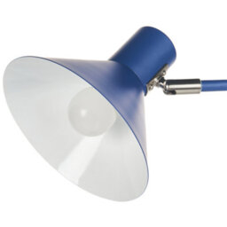 Beliani Blue Metal Desk Lamp 51 Cm Adjustable Cone Shade - Retro-Industrial Bedside And Desk Lamp - thumbnail 3
