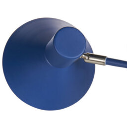 Beliani Blue Metal Desk Lamp 51 Cm Adjustable Cone Shade - Retro-Industrial Bedside And Desk Lamp - thumbnail 4