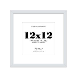 "12X12"" Light Grey Picture Frame - 12X12"" Square Frame With 10X10"" Mount For 12X12""/10X10"" Pictures Moderrn Style Thin Edge, 1 Pack" - thumbnail 1
