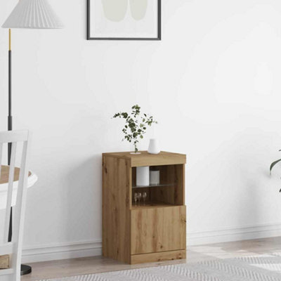 Berkfield Sideboard With Led Lights Artisan Oak 41X37X67 Cm - image 1