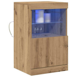 Berkfield Sideboard With Led Lights Artisan Oak 41X37X67 Cm - thumbnail 3