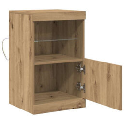Berkfield Sideboard With Led Lights Artisan Oak 41X37X67 Cm - thumbnail 6