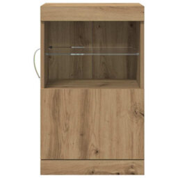 Berkfield Sideboard With Led Lights Artisan Oak 41X37X67 Cm - thumbnail 5