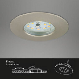 Briloner Mains-Powered Led Matte Nickel Warm White Light Recessed Downlights Pack Of 3 - thumbnail 5