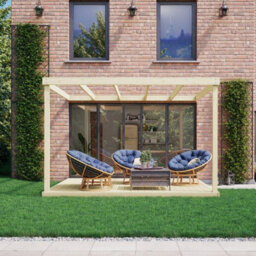 Rutland County Garden Furniture Box Wall Mounted Pergola And Decking Kit - Wood - L480 X W480 X H270 Cm - Light Green - thumbnail 4