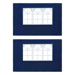 Berkfield Partytent Sidewall 2 Pcs With Window Pe Blue