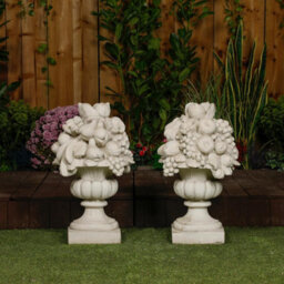 Pair Of Large Fruit Vase Pillar Tops - thumbnail 7