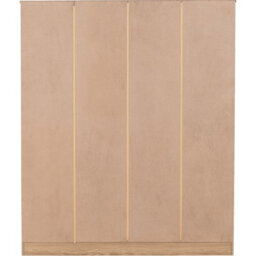 Seconique Tessa 4 Door Mirrored Wardrobe-Natural Oak Effect - thumbnail 6