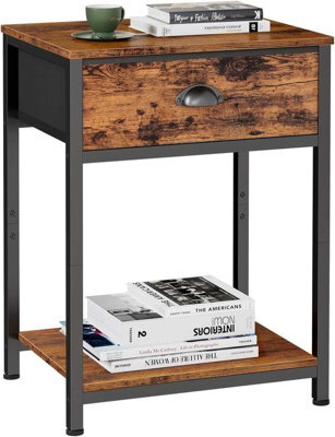 Songmics Side Table,rustic Brown, 39.6X30X60.4Cm - image 1
