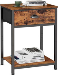 Songmics Side Table,rustic Brown, 39.6X30X60.4Cm - thumbnail 2