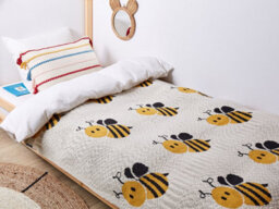 Beliani Blanket Dragan Cotton 130 X 170 Cm Light Beige - thumbnail 2