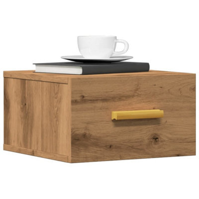 Berkfield Wall-Mounted Bedside Cabinets 2 Pcs Artisan Oak 35X35X20 Cm - image 1