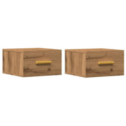 Berkfield Wall-Mounted Bedside Cabinets 2 Pcs Artisan Oak 35X35X20 Cm - thumbnail 2