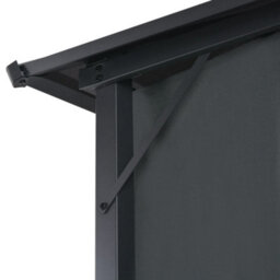 Berkfield Gazebo With Curtain Aluminium 3X3 M Black - thumbnail 5