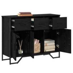 Walplus Sideboard Black Oak 97 X 32.5 X 74.5 Cm Engineered Wood - thumbnail 3