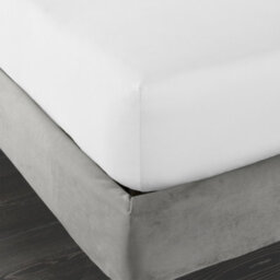 Bianca 400 Thread Count Cotton Sateen King Fitted Sheet White - thumbnail 2