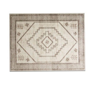 Bedlooms Radiant Cashmere Rug 60X110Cm, Geometric Rug, Anti Slip, Stain Resistant, Large Door & Floor Mat - image 1