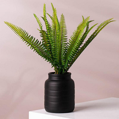Leaf Black Vase Planter 13 X 13 X 14Cm - image 1