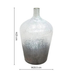 Ivyline Verre Stem Atlantic Blue Frosted Vase H29Cm 20Cm - thumbnail 6